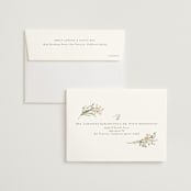 "delicate buds" - Wedding Invitations in Olive by Jennifer Wick - FREE Recipient Addressing