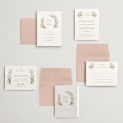 "delicate buds" - Wedding Invitations in Olive by Jennifer Wick - Invitation Suite