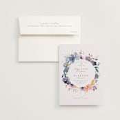 "Cheerful Bouquet" - Wedding Invitations in Chardonnay by Lori Wemple - Invitation with Envelope