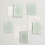 "Fairy Forest" - Wedding Invitations in Sage by Kristen Knechtel - Invitation Suite