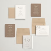"Monogrammed" - Wedding Invitations in Taupe by Chris Griffith - Invitation Suite