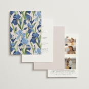 "Irises" - Wedding Invitations in Natural by Everett Paper Goods - Back of Card Options