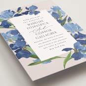 "Irises" - Wedding Invitations in Natural by Everett Paper Goods - Detail