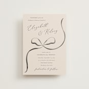 "Bow" - Wedding Invitations in Tuxedo by Corinne Malesic - Front