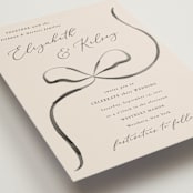 "Bow" - Wedding Invitations in Tuxedo by Corinne Malesic - Detail