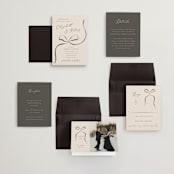 "Bow" - Wedding Invitations in Tuxedo by Corinne Malesic - Invitation Suite