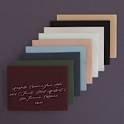 "Watercolour Stripe" - Wedding Invitations in Azure by Bethan - Colored Envelopes Available