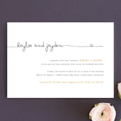 "The Happy Couple" - Wedding Invitations in Tangerine by R studio - Front