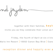 "The Happy Couple" - Wedding Invitations in Tangerine by R studio - Detail