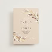 "Bohemian Pampas" - Wedding Invitations in Sand by Kaydi Bishop - Front