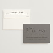 "The Ultimate After Party" - Wedding Invitations in Fog by Becky Nimoy - Invitation with Envelope
