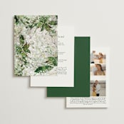 "Lush Greenery" - Wedding Invitations in Fresh Green by Phrosné Barwood - Back of Card Options