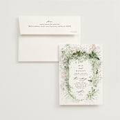 "Lush Greenery" - Wedding Invitations in Fresh Green by Phrosné Barwood - Invitation with Envelope