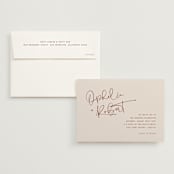"Millennial" - Wedding Invitations in Rose by Hooray Creative - Invitation with Envelope