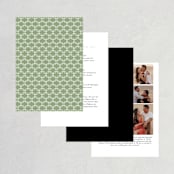 "Laurel of Greens" - Wedding Invitations in Midnight by Jennifer Wick - Back of Card Options