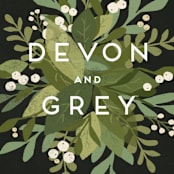 "Laurel of Greens" - Wedding Invitations in Midnight by Jennifer Wick - Detail