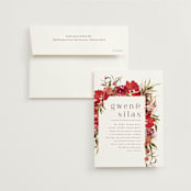 "wispy" - Wedding Invitations in Sienna by Angela Marzuki - Invitation with Envelope