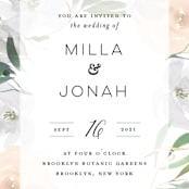 "Grande Botanique" - Wedding Invitations in Mist by Bonjour Paper - Detail
