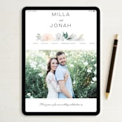 "Grande Botanique" - Wedding Invitations in Mist by Bonjour Paper - FREE Wedding Website