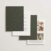 "leafy wreath" - Wedding Invitations in Cotton by Kate Ahn - Back of Card Options
