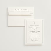 "Crawford" - Wedding Invitations in Ivory by Amy Kross - Invitation with Envelope