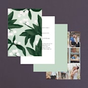 "Botanical Name Plate" - Wedding Invitations in Sage by Shiny Penny Studio - Back of Card Options