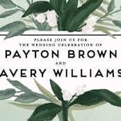 "Botanical Name Plate" - Wedding Invitations in Sage by Shiny Penny Studio - Detail