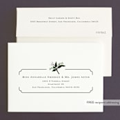 "Botanical Name Plate" - Wedding Invitations in Sage by Shiny Penny Studio - FREE Recipient Addressing