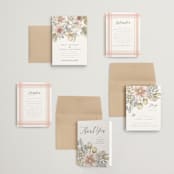 "Summer Garden" - Wedding Invitations in Garden Rose by Wildfield Paper Co - Invitation Suite