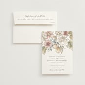 "Summer Garden" - Wedding Invitations in Garden Rose by Wildfield Paper Co - Invitation with Envelope