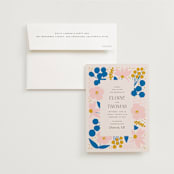 "Blossoms Abound" - Wedding Invitations in Cobalt by Genna Blackburn - Invitation with Envelope