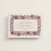 "Fleur" - Wedding Invitations in Sangria by Jen Owens - Front