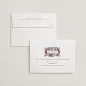 "Fleur" - Wedding Invitations in Sangria by Jen Owens - FREE Recipient Addressing