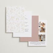"Moment" - Wedding Invitations in Rose by Erin German - Back of Card Options