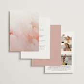 "Delicate brushstrokes" - Wedding Invitations in Blush by Lucrecia Caporale - Back of Card Options