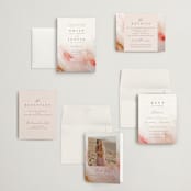 "Delicate brushstrokes" - Wedding Invitations in Blush by Lucrecia Caporale - Invitation Suite