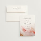 "Delicate brushstrokes" - Wedding Invitations in Blush by Lucrecia Caporale - Invitation with Envelope