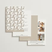 "Daphne" - Wedding Invitations in Sepia by Itsy Belle Studio - Back of Card Options