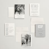 "Monumental" - Wedding Invitations in Cotton by Jessie Steury - Invitation Suite