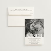 "Monumental" - Wedding Invitations in Cotton by Jessie Steury - Invitation with Envelope