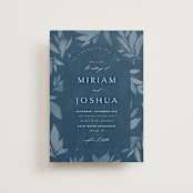 "Linen" - Wedding Invitations in Midnight by Ashley Rosenbaum - Front