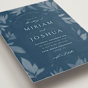 "Linen" - Wedding Invitations in Midnight by Ashley Rosenbaum - Detail