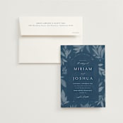 "Linen" - Wedding Invitations in Midnight by Ashley Rosenbaum - Invitation with Envelope