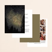 "Starry, Starry Night" - Wedding Invitations in Shadow by Elly - Back of Card Options