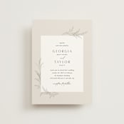 "Etched Frame" - Wedding Invitations in Eggshell by Robert and Stella - Front
