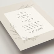 "Etched Frame" - Wedding Invitations in Eggshell by Robert and Stella - Detail
