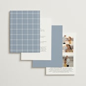 "Modern Air" - Wedding Invitations in Dusty Blue by Stacey Meacham - Back of Card Options