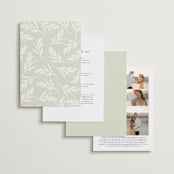 "Enchanted Greenery" - Wedding Invitations in Frost by Susan Moyal - Back of Card Options