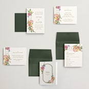 "Garland Monogram" - Wedding Invitations in Summer by Angela Marzuki - Invitation Suite