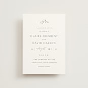 "Sketch" - Wedding Invitations in Cloud by Sara Hicks Malone - Front